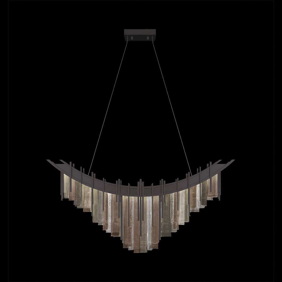 Fine Art Handcrafted Lighting Arpeggio 22" Wide LED Abstract Linear Chandelier