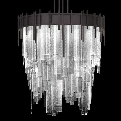 Fine Art Handcrafted Lighting Arpeggio 35" Wide LED Abstract Waterfall Chandelier
