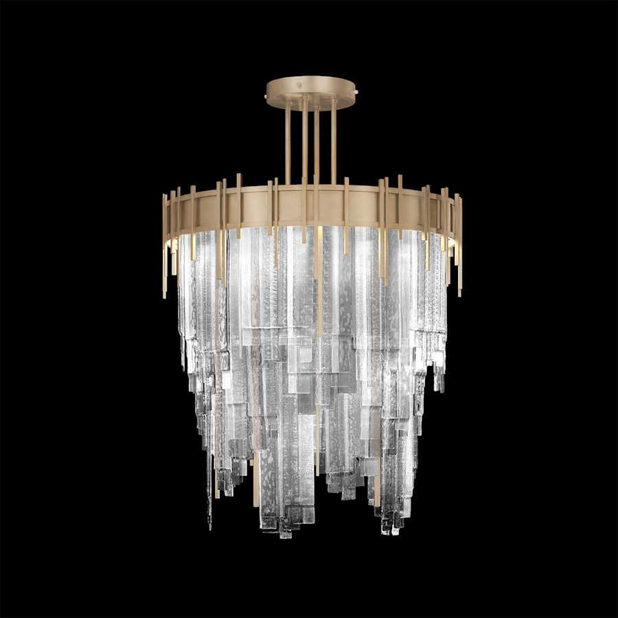 Fine Art Handcrafted Lighting Arpeggio 35" Wide LED Abstract Waterfall Chandelier