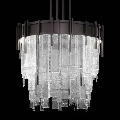 Fine Art Handcrafted Lighting Arpeggio 19" Wide LED Abstract Waterfall Chandelier