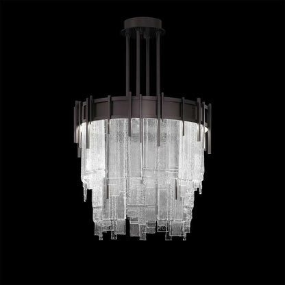 Fine Art Handcrafted Lighting Arpeggio 19" Wide LED Abstract Waterfall Chandelier