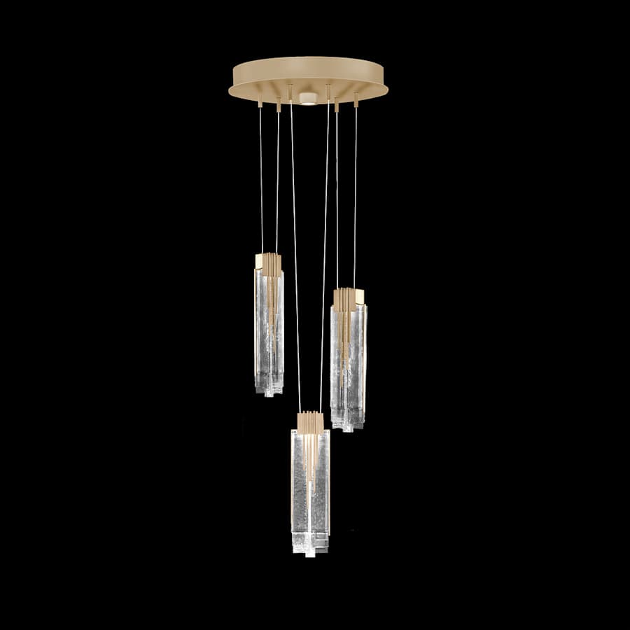 Fine Art Handcrafted Lighting Arpeggio 17" Wide LED Abstract Multi Light Pendant