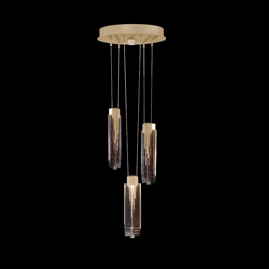 Fine Art Handcrafted Lighting Arpeggio 17" Wide LED Abstract Multi Light Pendant