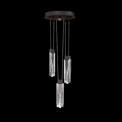 Fine Art Handcrafted Lighting Arpeggio 17" Wide LED Abstract Multi Light Pendant
