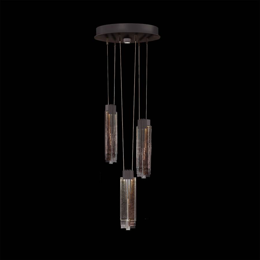 Fine Art Handcrafted Lighting Arpeggio 17" Wide LED Abstract Multi Light Pendant