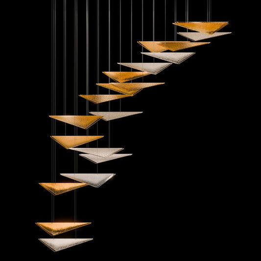 Fine Art Handcrafted Lighting Volo 8 Light 61" Wide LED Abstract Linear Pendant