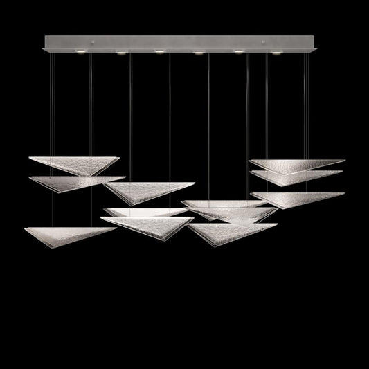 Fine Art Handcrafted Lighting Volo 6 Light 58" Wide LED Abstract Linear Pendant