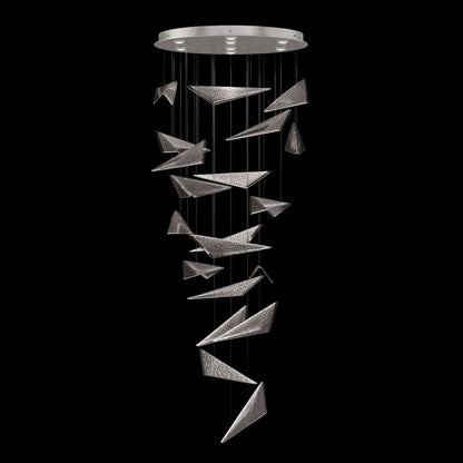 Fine Art Handcrafted Lighting Volo 8 Light 36" Wide x 52" Tall LED Abstract Multi Light Pendant