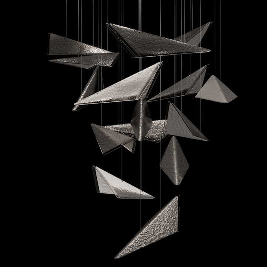 Fine Art Handcrafted Lighting Volo 8 Light 36" Wide x 34" Tall LED Abstract Multi Light Pendant