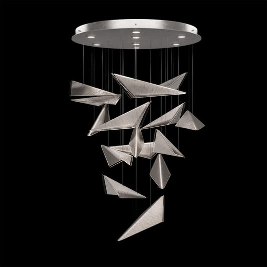 Fine Art Handcrafted Lighting Volo 8 Light 36" Wide x 34" Tall LED Abstract Multi Light Pendant