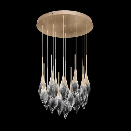Fine Art Handcrafted Lighting Mayu 33" Wide LED 18 Light Pendant