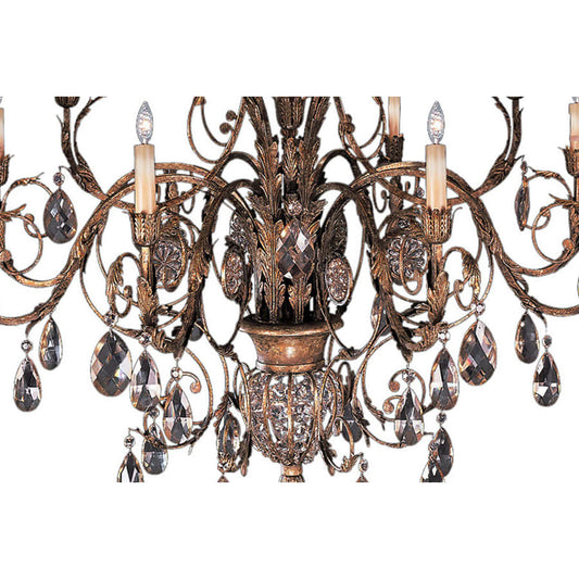 Fine Art Handcrafted Lighting A Midsummer Night's Dream Sixteen-Light Three-Tier Chandelier with Delicate Lines and Crystal Accents