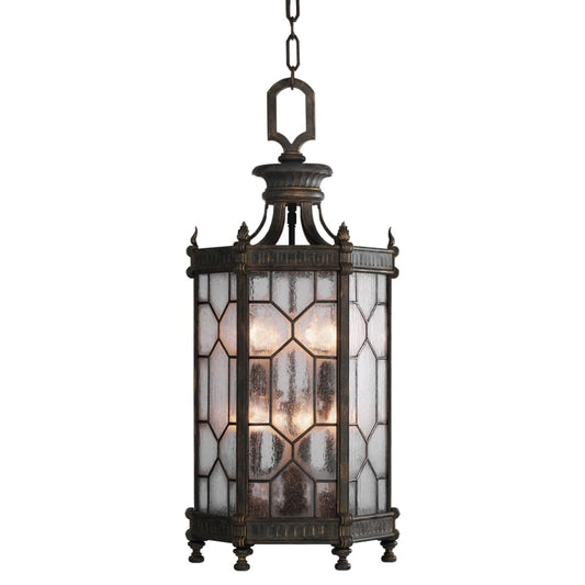 Fine Art Handcrafted Lighting Devonshire 8 Light 16" Wide Outdoor Pendant with Seedy Glass Shade