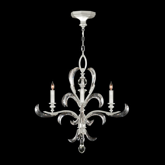 Fine Art Handcrafted Lighting Beveled Arcs 4 Light 28" Wide Crystal Chandelier