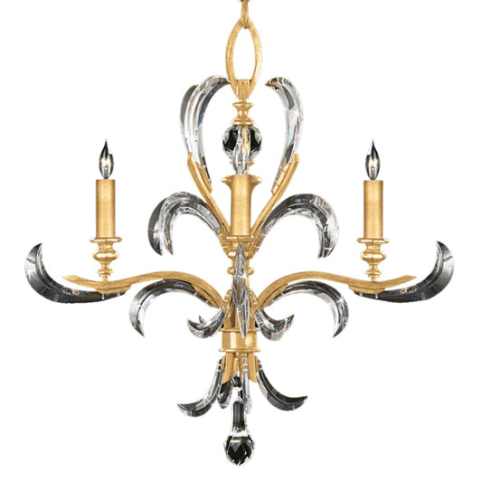 Fine Art Handcrafted Lighting Beveled Arcs 4 Light 28" Wide Crystal Chandelier