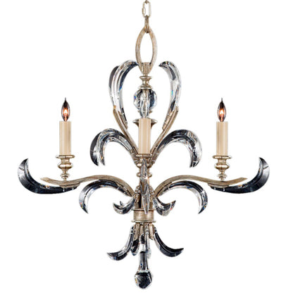 Fine Art Handcrafted Lighting Beveled Arcs Four-Light Single-Tier Beveled Crystal Chandelier