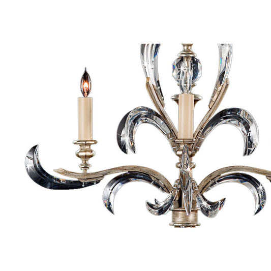 Fine Art Handcrafted Lighting Beveled Arcs Four-Light Single-Tier Beveled Crystal Chandelier