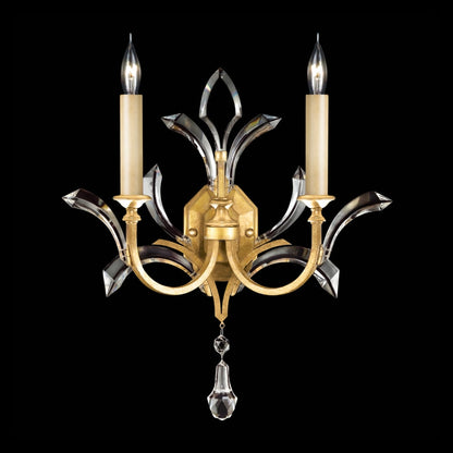 Fine Art Handcrafted Lighting Beveled Arcs 2 Light 22" Tall Wall Sconce