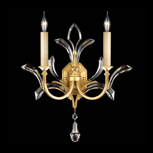 Fine Art Handcrafted Lighting Beveled Arcs 2 Light 22" Tall Wall Sconce