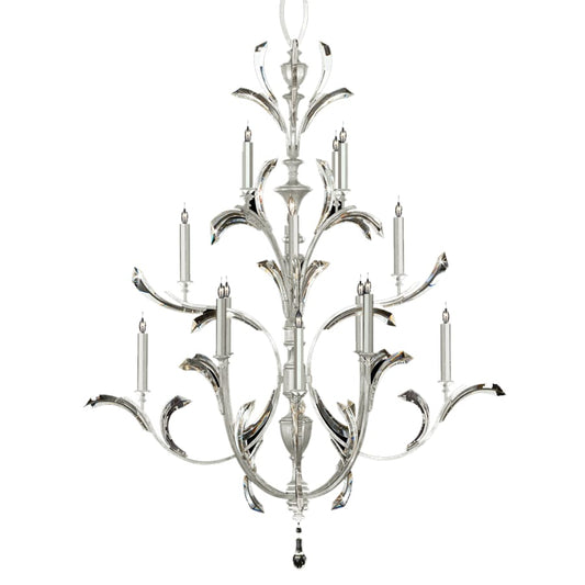 Fine Art Handcrafted Lighting Beveled Arcs 16 Light 56" Wide Crystal Chandelier