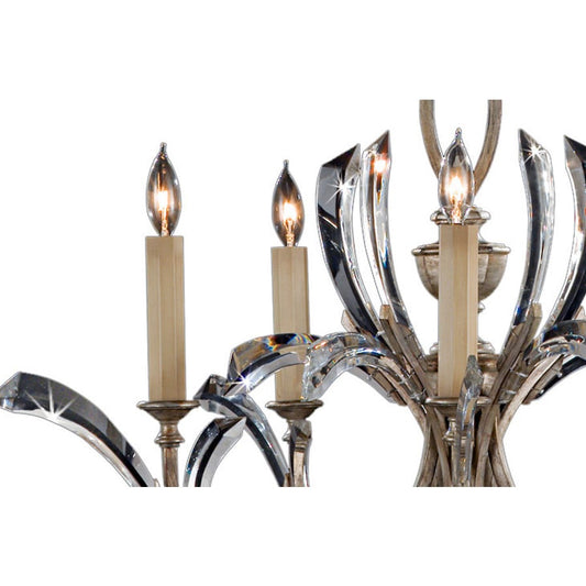 Fine Art Handcrafted Lighting Beveled Arcs Five-Light Single-Tier Beveled Crystal Chandelier