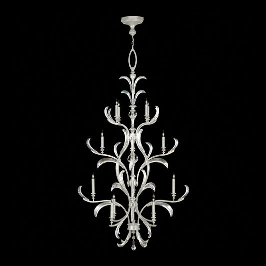 Fine Art Handcrafted Lighting Beveled Arcs 16 Light 48" Wide Crystal Chandelier