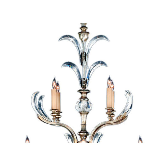 Fine Art Handcrafted Lighting Beveled Arcs Sixteen-Light Three-Tier Beveled Crystal Chandelier