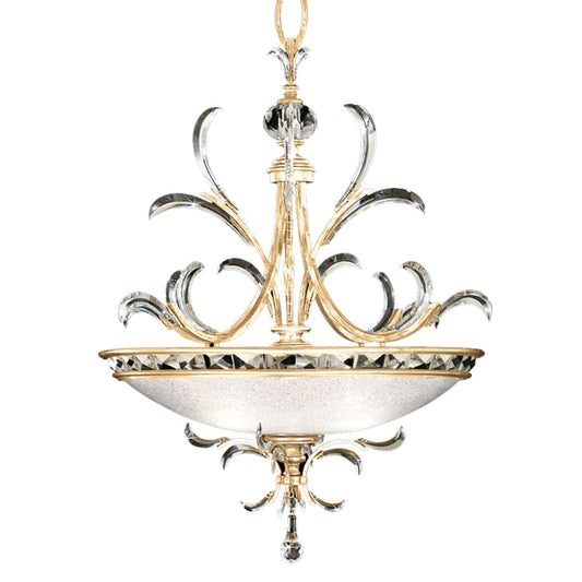 Fine Art Handcrafted Lighting Beveled Arcs 3 Light 44" Wide Crystal Pendant