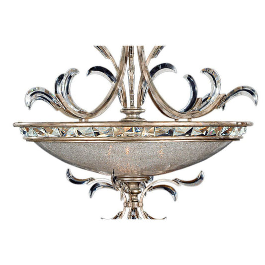 Fine Art Handcrafted Lighting Beveled Arcs 44" Diameter Three-Light Beveled Crystal Bowl Pendant