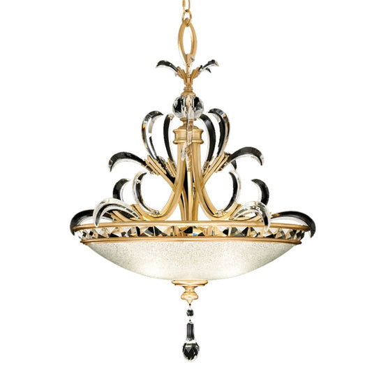 Fine Art Handcrafted Lighting Beveled Arcs 3 Light 32" Wide Crystal Pendant