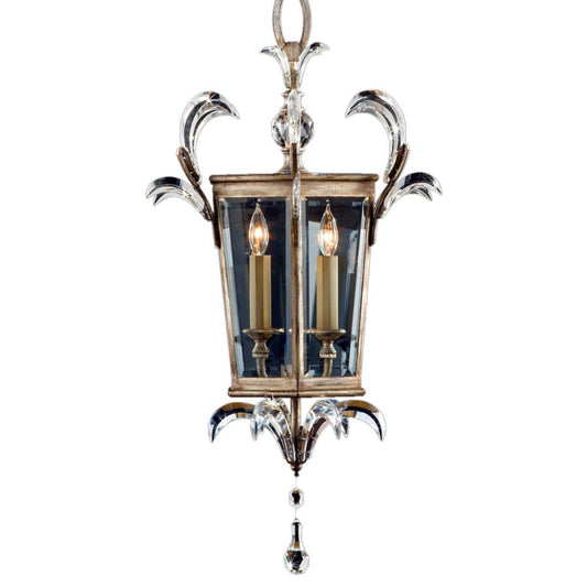 Fine Art Handcrafted Lighting Beveled Arcs 22" Diameter Three-Light Beveled Crystal Foyer Pendant