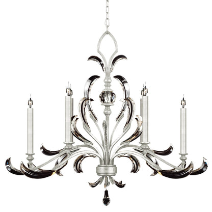 Fine Art Handcrafted Lighting Beveled Arcs 6 Light 44" Wide Crystal Chandelier