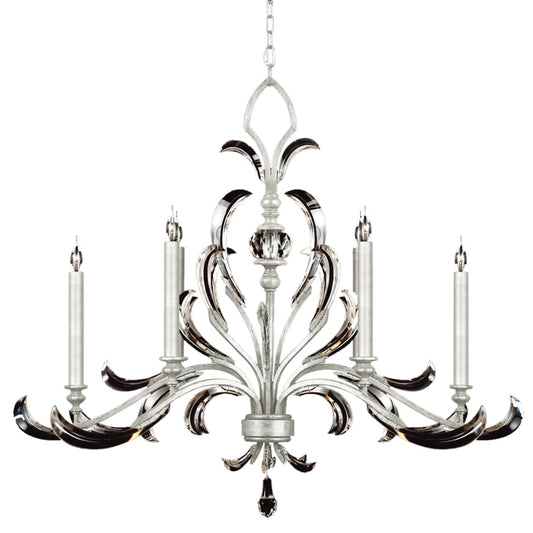 Fine Art Handcrafted Lighting Beveled Arcs 6 Light 44" Wide Crystal Chandelier