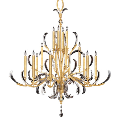 Fine Art Handcrafted Lighting Beveled Arcs 16 Light 58" Wide Crystal Chandelier