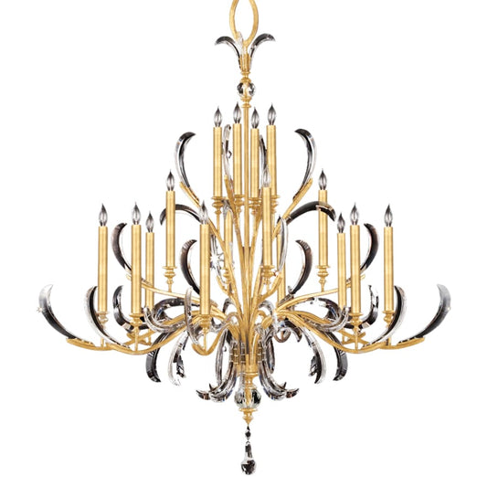 Fine Art Handcrafted Lighting Beveled Arcs 16 Light 58" Wide Crystal Chandelier