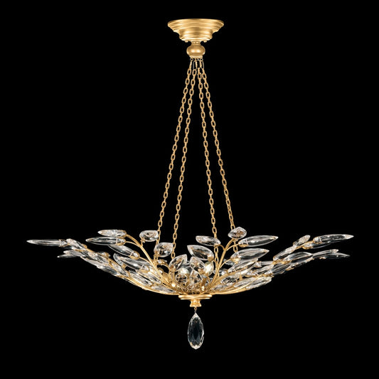 Fine Art Handcrafted Lighting Crystal Laurel 4 Light 35" Wide Crystal Chandelier