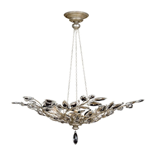 Fine Art Handcrafted Lighting Crystal Laurel 6 Light 47" Wide Crystal Chandelier