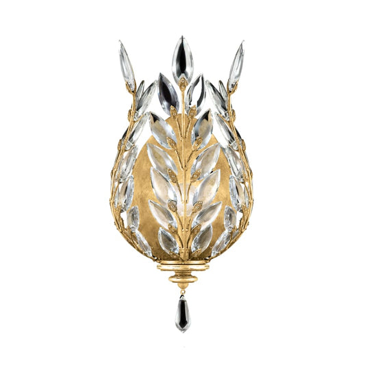 Fine Art Handcrafted Lighting Crystal Laurel 17" Tall Wall Sconce