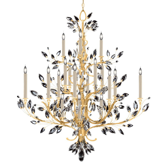 Fine Art Handcrafted Lighting Crystal Laurel 20 Light 57" Wide Crystal Chandelier