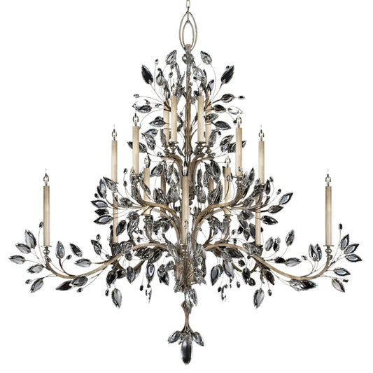 Fine Art Handcrafted Lighting Crystal Laurel 20 Light 75" Wide Crystal Chandelier