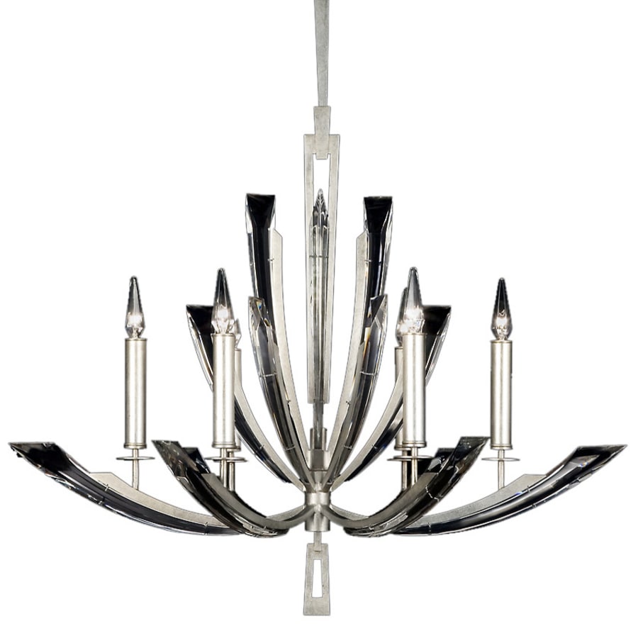 Fine Art Handcrafted Lighting Vol de Cristal Six-Light Single-Tier Chandelier with Tapered Beveled Crystals