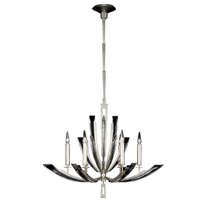 Fine Art Handcrafted Lighting Vol de Cristal Six-Light Single-Tier Chandelier with Tapered Beveled Crystals