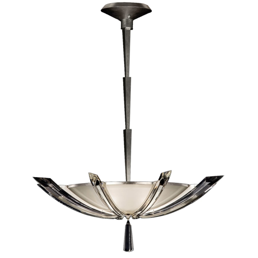 Fine Art Handcrafted Lighting Vol de Cristal 28" Diameter Three-Light Bowl Pendant with Tapered Beveled Crystals