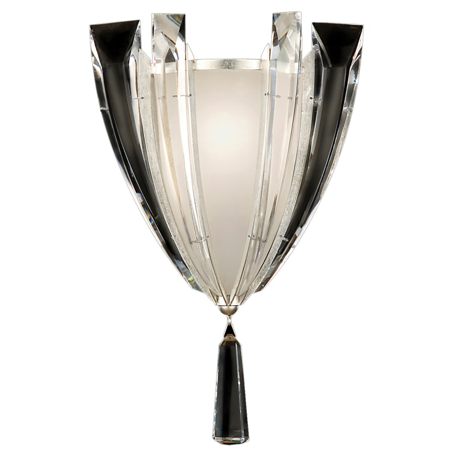 Fine Art Handcrafted Lighting Vol de Cristal Single-Light Wall Washer Sconce with Tapered Beveled Crystals