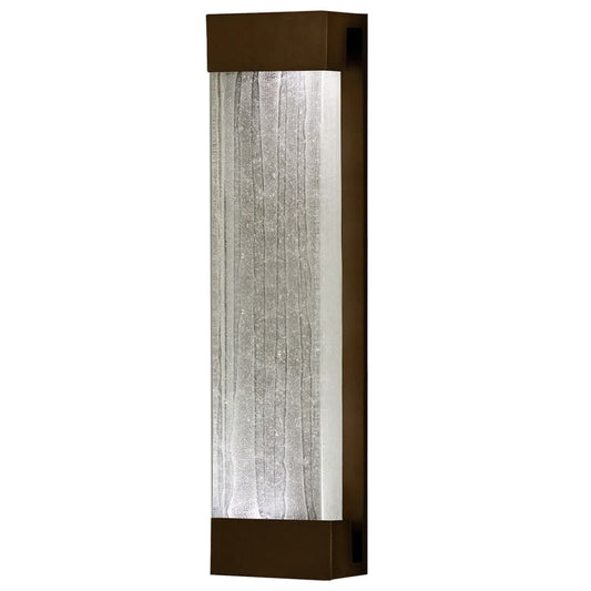 Fine Art Handcrafted Lighting Crystal Bakehouse 7x30 Two-Light Wall Sconce with Rectangular Crystal Spires Fused Glass Panel
