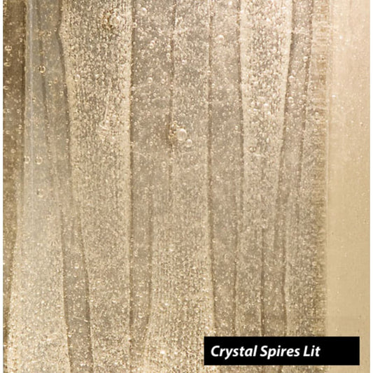 Fine Art Handcrafted Lighting Crystal Bakehouse 7x30 Two-Light Wall Sconce with Rectangular Crystal Spires Fused Glass Panel