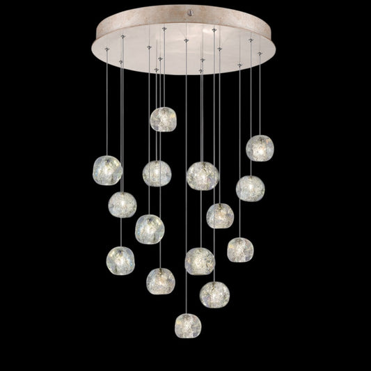 Fine Art Handcrafted Lighting Natural Inspirations 15 Light 21" Wide LED Crystal Multi Light Pendant