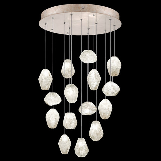 Fine Art Handcrafted Lighting Natural Inspirations 15 Light 21" Wide LED Crystal Multi Light Pendant