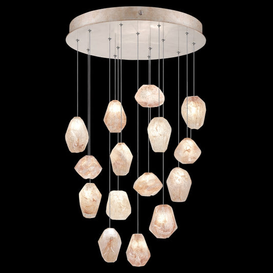 Fine Art Handcrafted Lighting Natural Inspirations 15 Light 21" Wide LED Crystal Multi Light Pendant