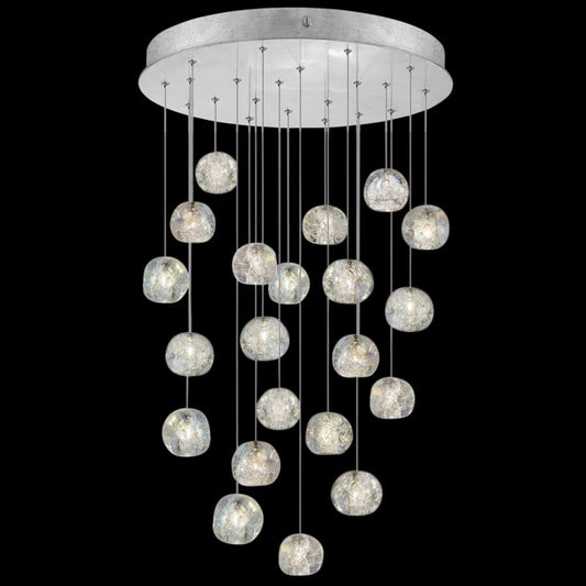 Fine Art Handcrafted Lighting Natural Inspirations 22 Light 24" Wide LED Crystal Multi Light Pendant